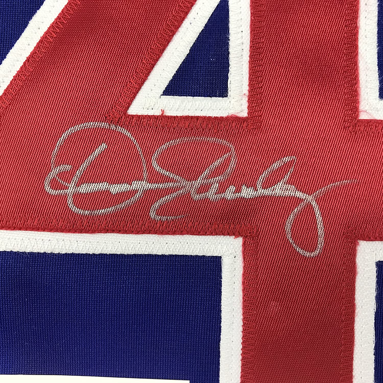 Autographed/Signed Dennis Eckersley Chicago Blue Baseball Jersey JSA COA