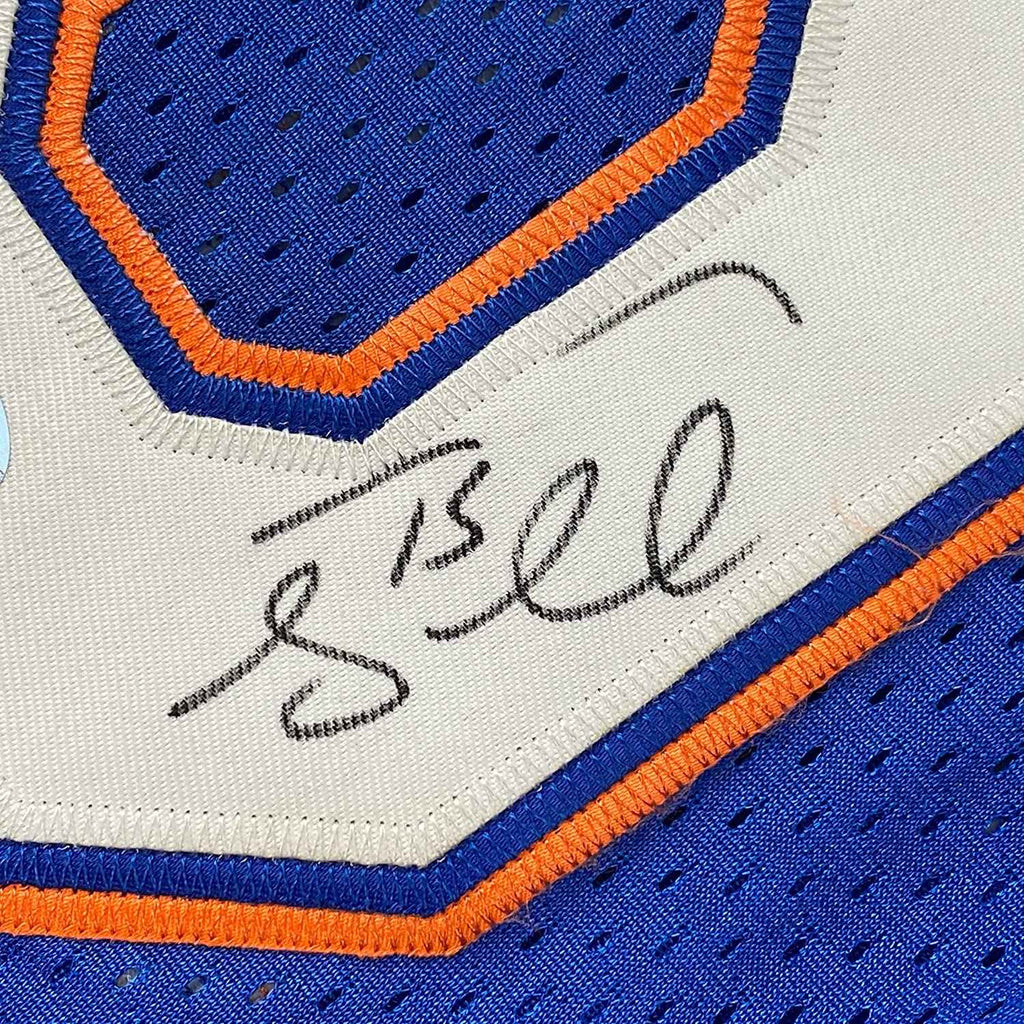 Framed Autographed/Signed Tim Tebow 35x39 Florida Blue College Football Jersey PSA/DNA COA