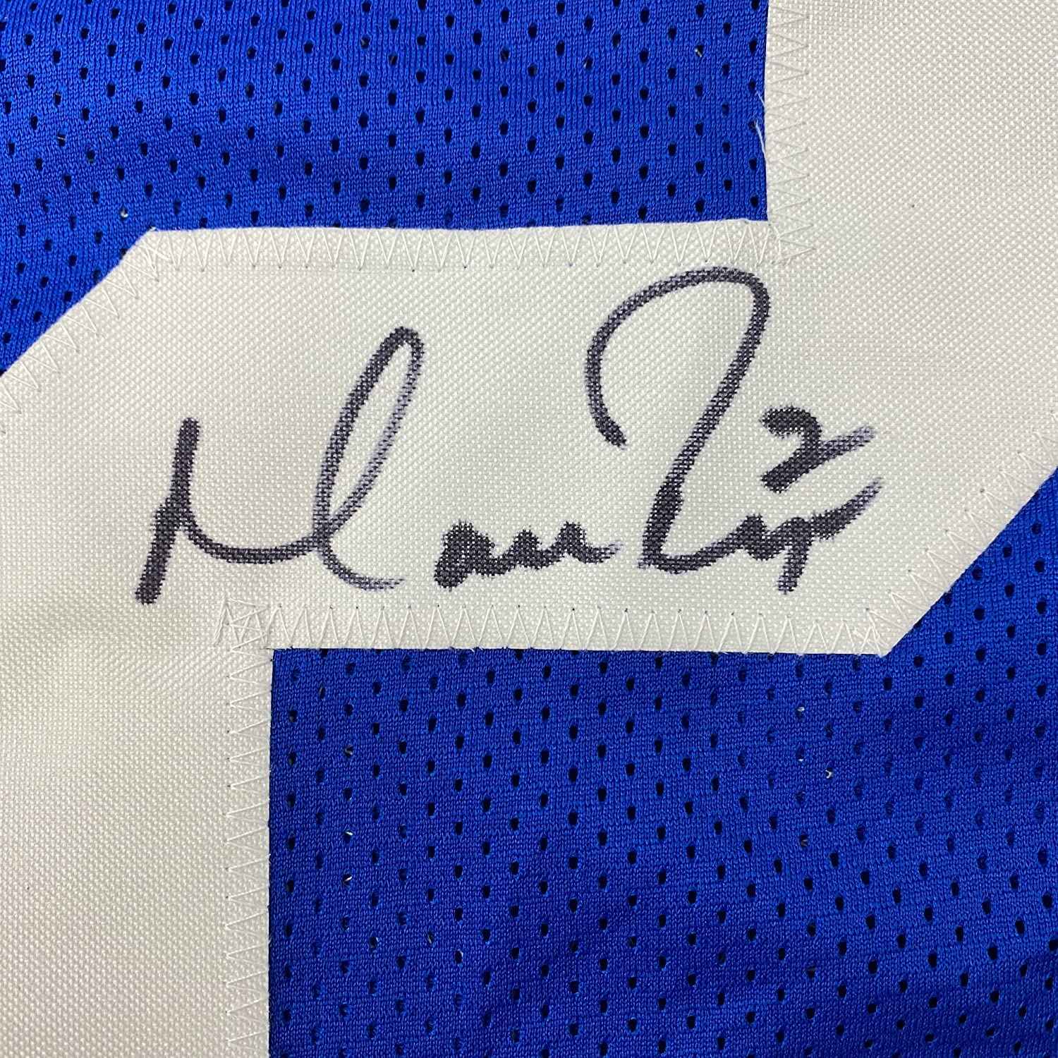 Framed Autographed/Signed Matt Ryan 35x39 Indianapolis Blue Football Jersey Beckett BAS COA