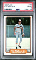 Graded 1982 Fleer Cal Ripken Jr. #176 Rookie RC Baseball Card PSA 6 EX-MT