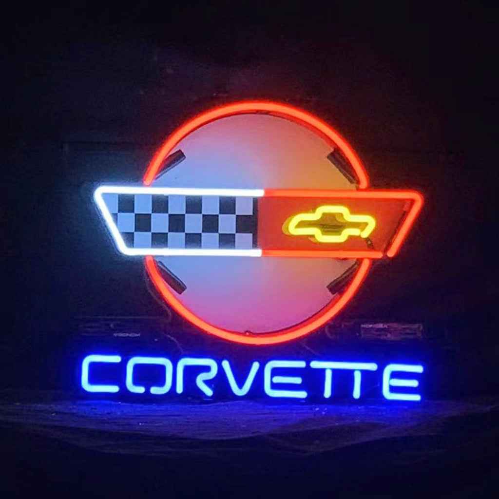 Corvette Car Classic Black White Neon Signs