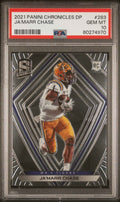 Graded 2021 Panini Chronicles Draft Picks Ja'Marr Chase #283 Rookie RC Football Card PSA 10 Gem Mint
