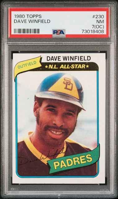 Graded 1980 Topps Dave Winfield #230 Baseball Card PSA 7 Near Mint