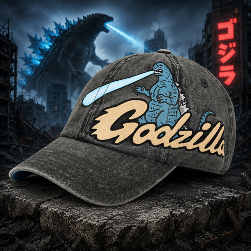 Godzilla Pigment Dyed Embroidered Hat