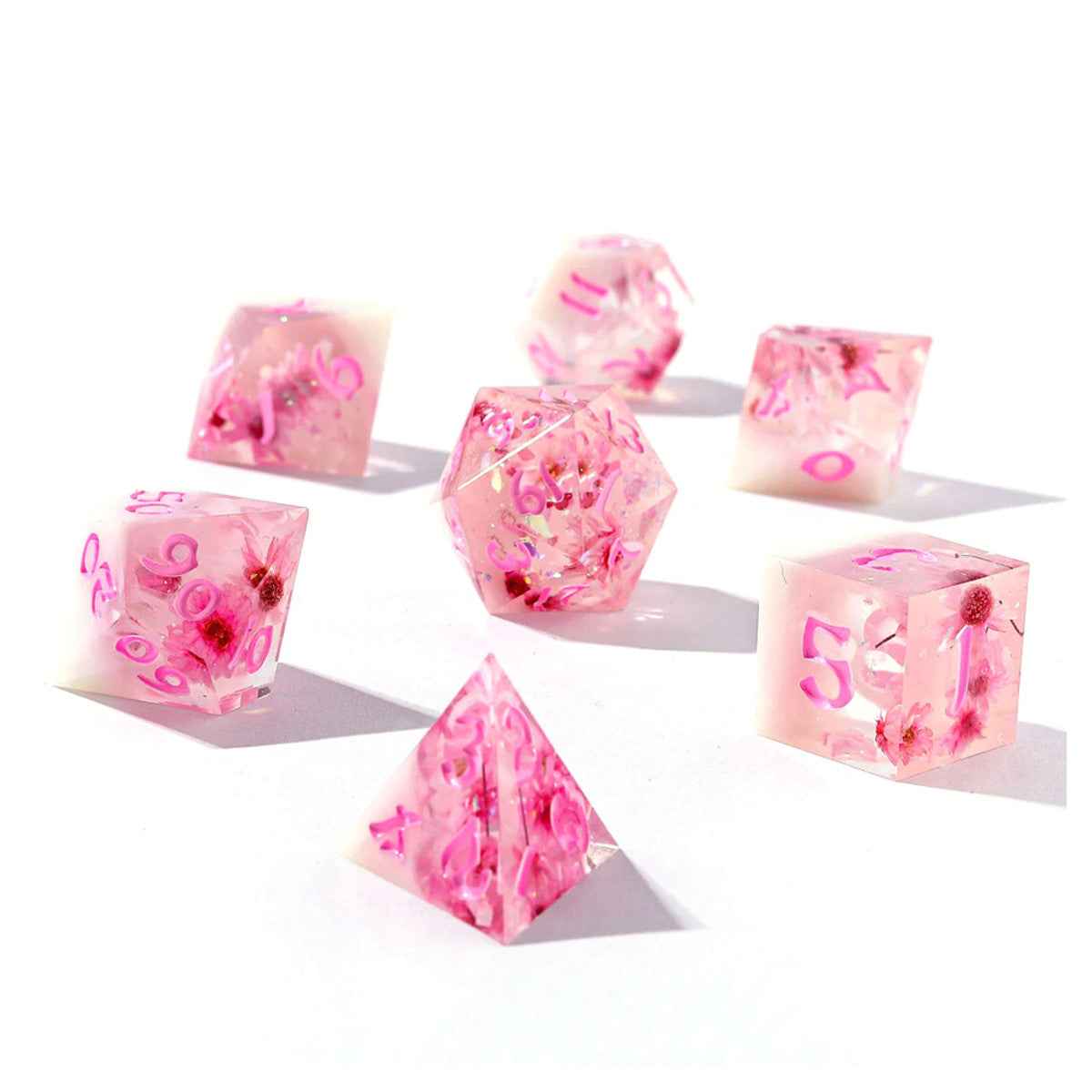 7-Set Captured Magic Hand Sanded Sharp Edge Resin: Sakura Cherry Blossom