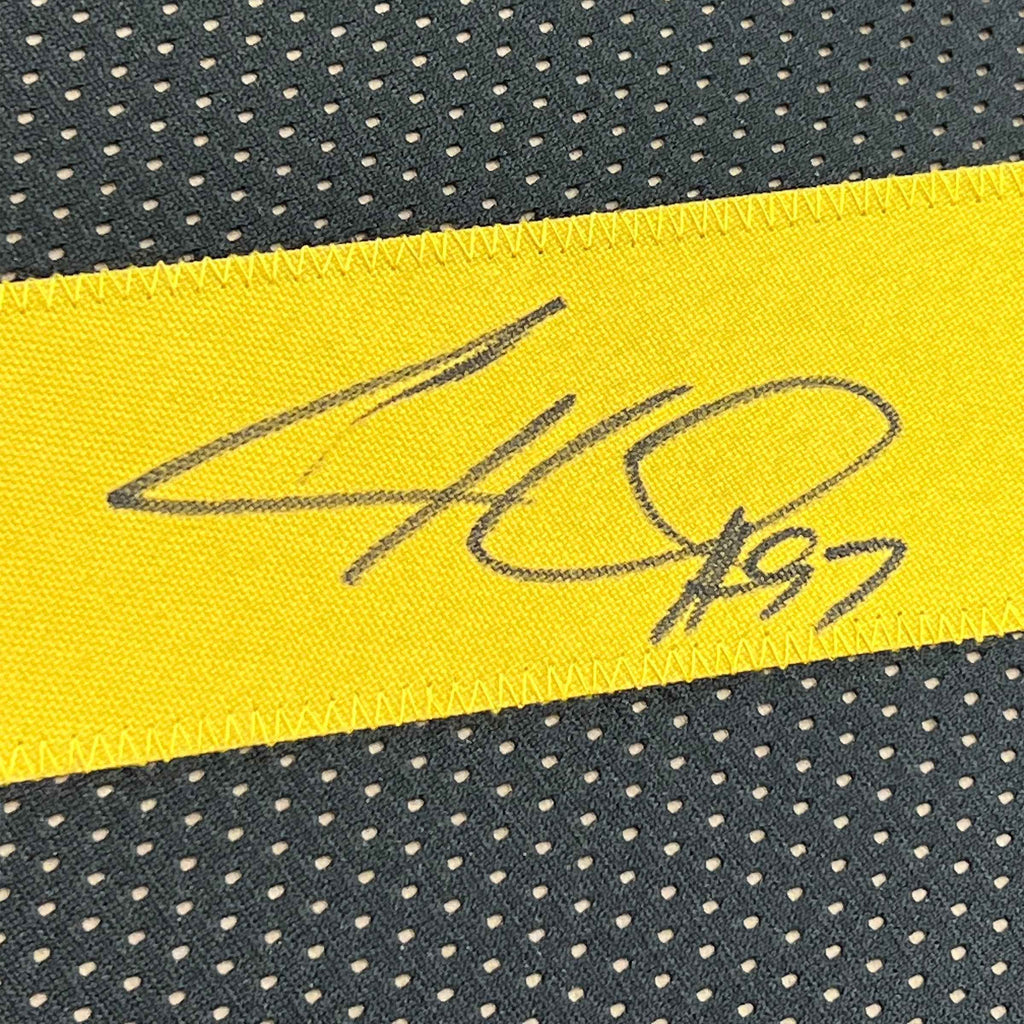 Framed Autographed/Signed Cameron Heyward 35x39 Pittsburgh Color Rush Football Jersey Beckett BAS COA