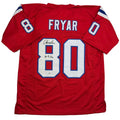 Autographed/Signed Irving Fryar New England Red Football Jersey JSA COA