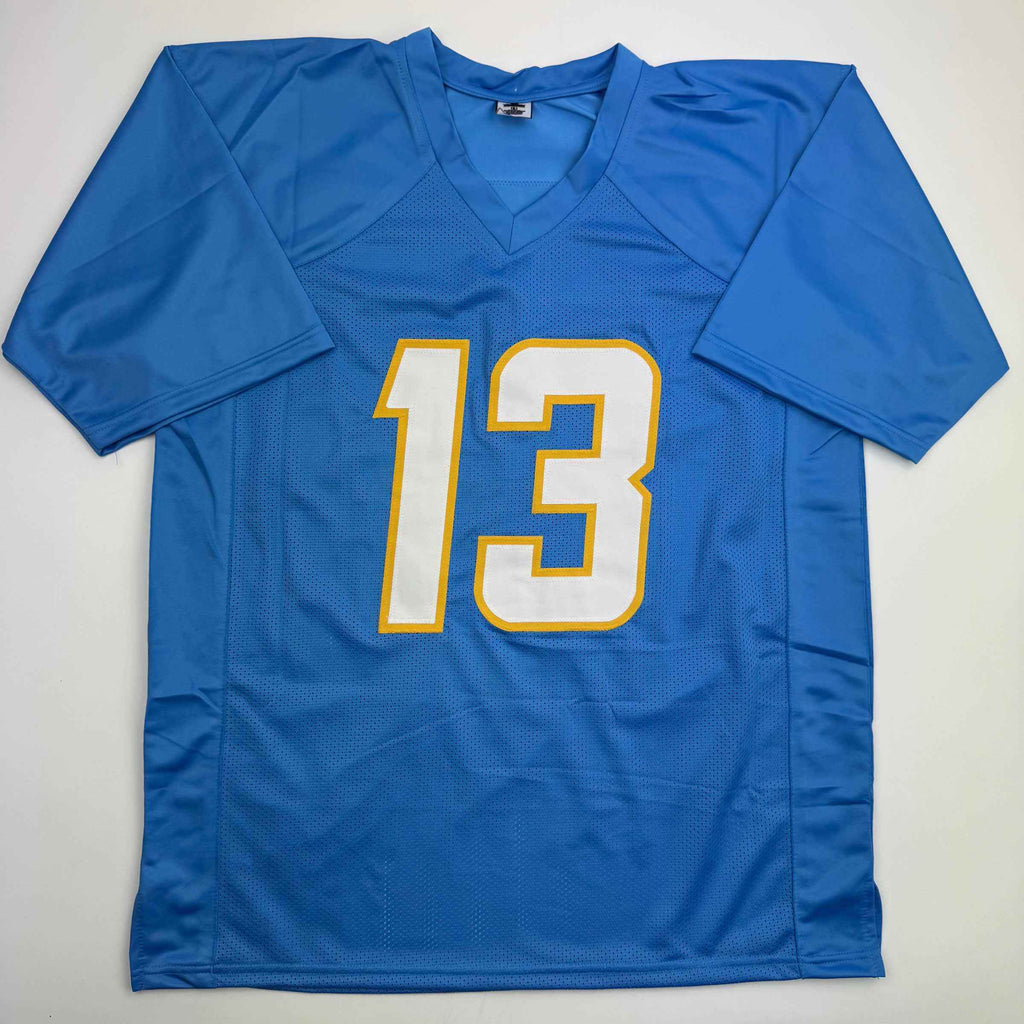 Autographed/Signed Keenan Allen Los Angeles LA Powder Blue Football Jersey Beckett BAS COA