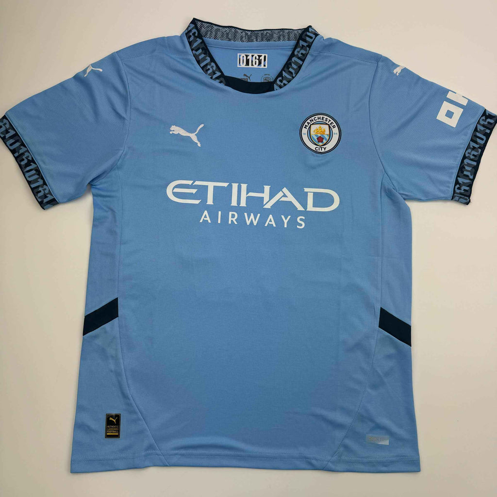 Autographed/Signed Phil Foden Manchester City Blue Soccer Futbol Jersey Beckett BAS COA #3