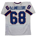 Autographed/Signed Joe DeLamielleure Buffalo White Football Jersey JSA COA