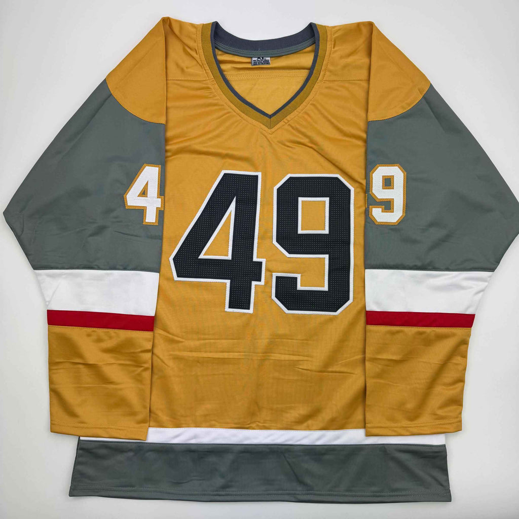Autographed/Signed Ivan Barbashev Las Vegas Gold Hockey Jersey Beckett BAS COA