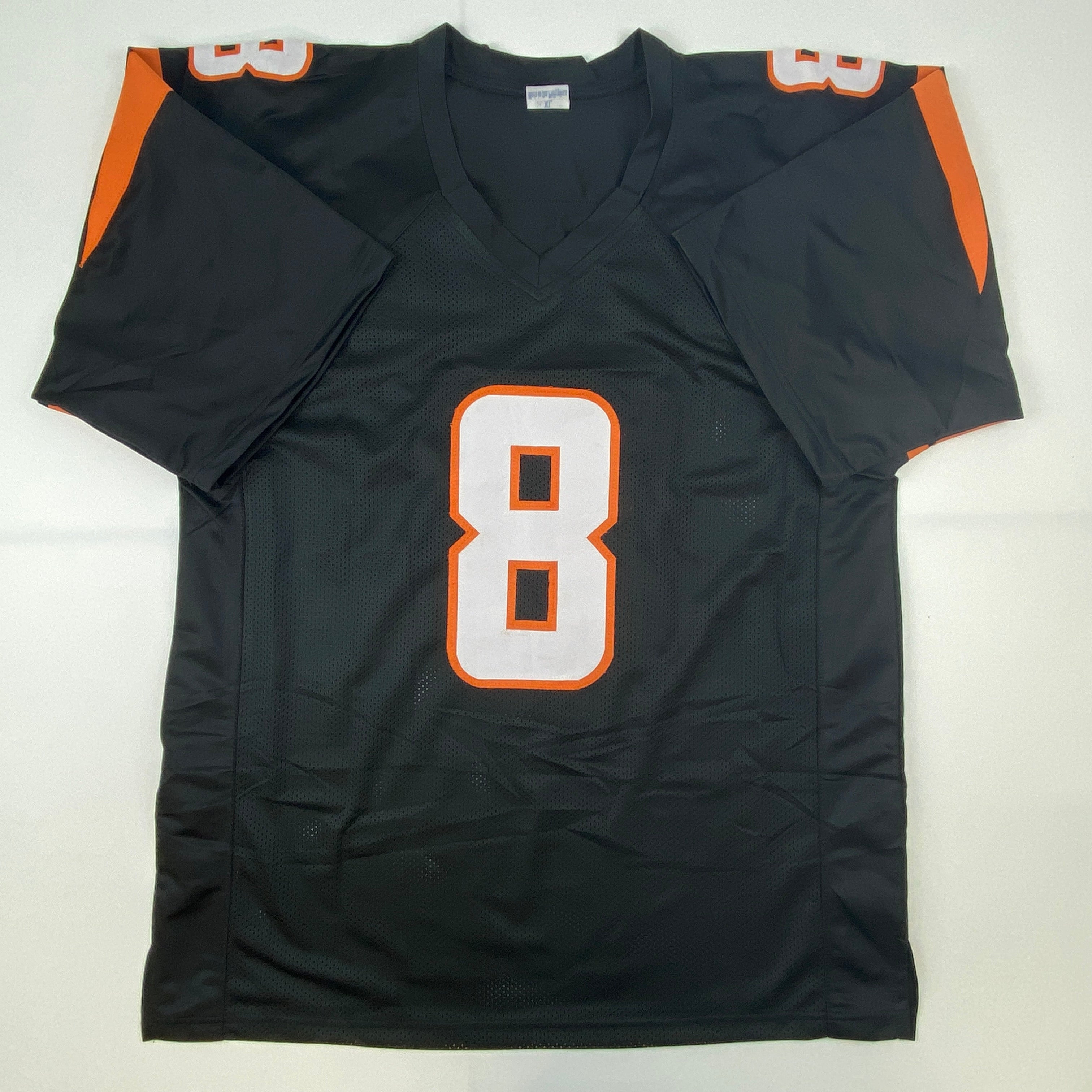 Autographed/Signed Jeff Blake Cincinnati Black Football Jersey JSA COA