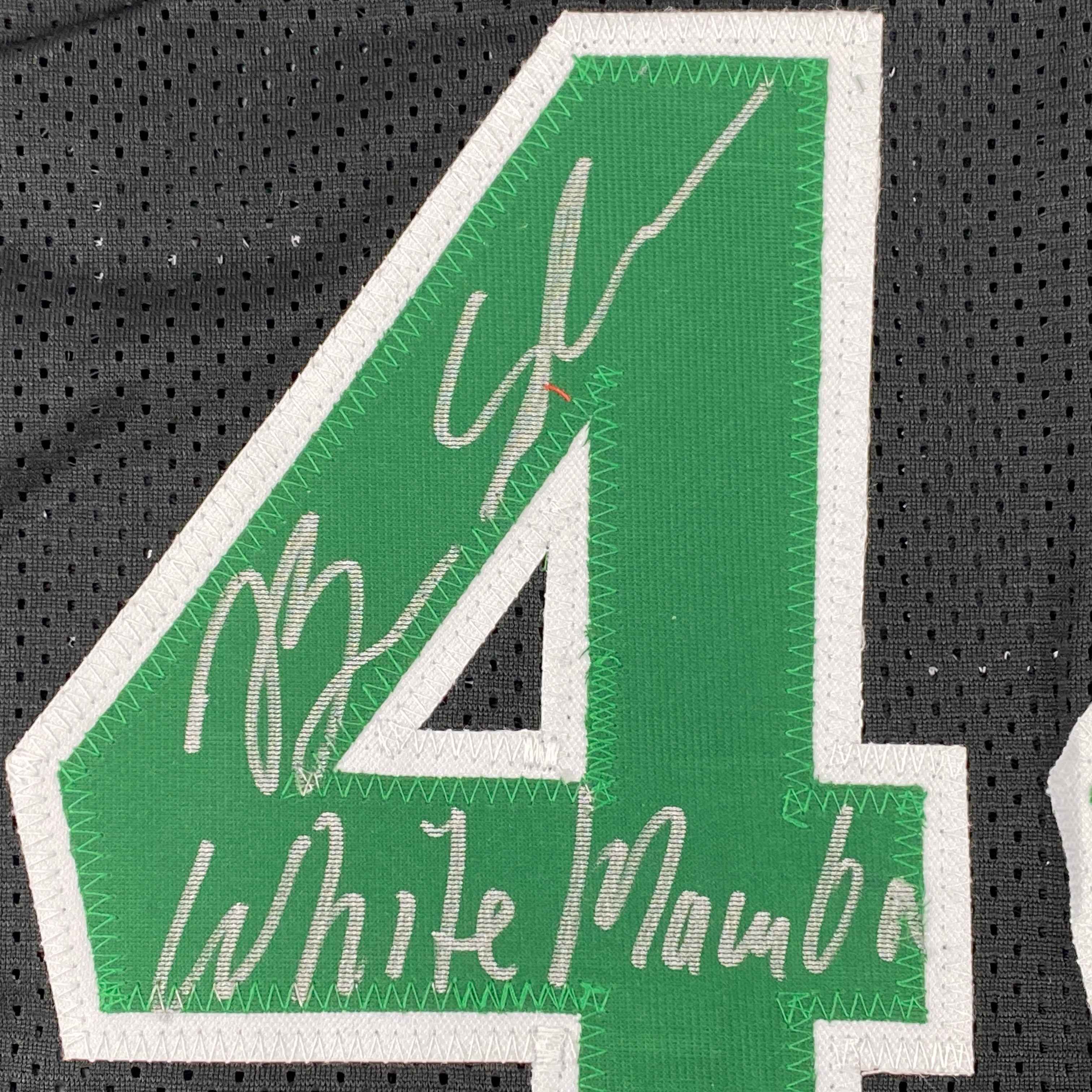 Autographed/Signed Brian Scalabrine White Mamba Boston Black Basketball Jersey JSA COA