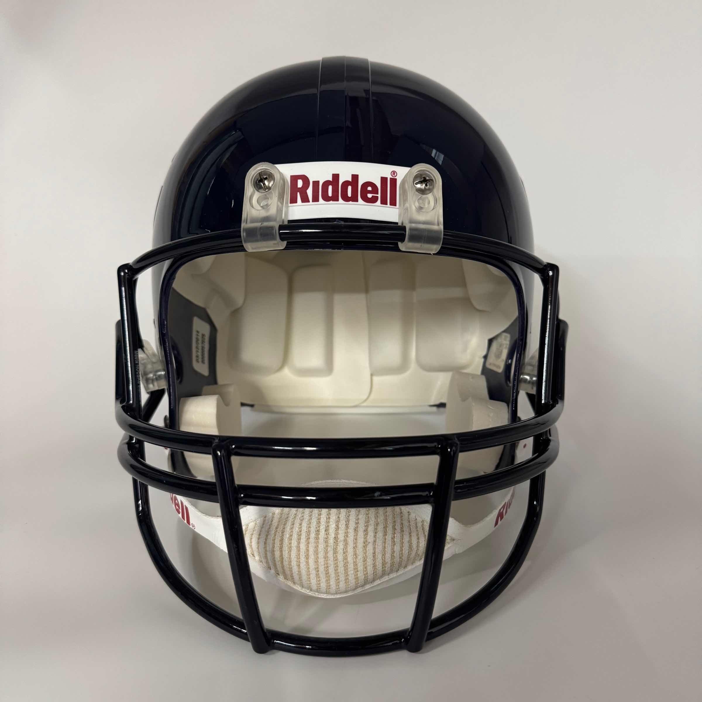 Autographed/Signed Brian Urlacher HOF 18 Chicago Bears Full Size FS F/S Replica Football Helmet Beckett BAS COA