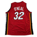 Autographed/Signed Shaquille Shaq O'Neal Miami Red Basketball Jersey PSA/DNA COA