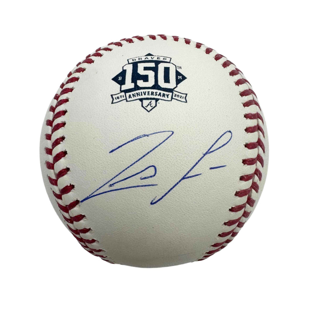 Autographed/Signed Ronald Acuna Jr. Braves 150th Anniversary Rawlings Official Major League ROML Baseball JSA COA