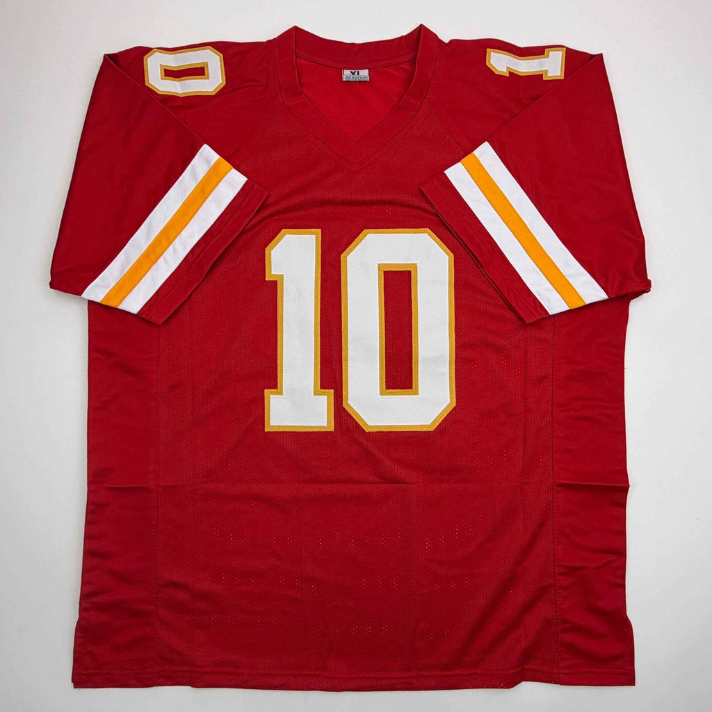 Autographed/Signed Tyreek Hill Kansas City Red Football Jersey Beckett BAS COA