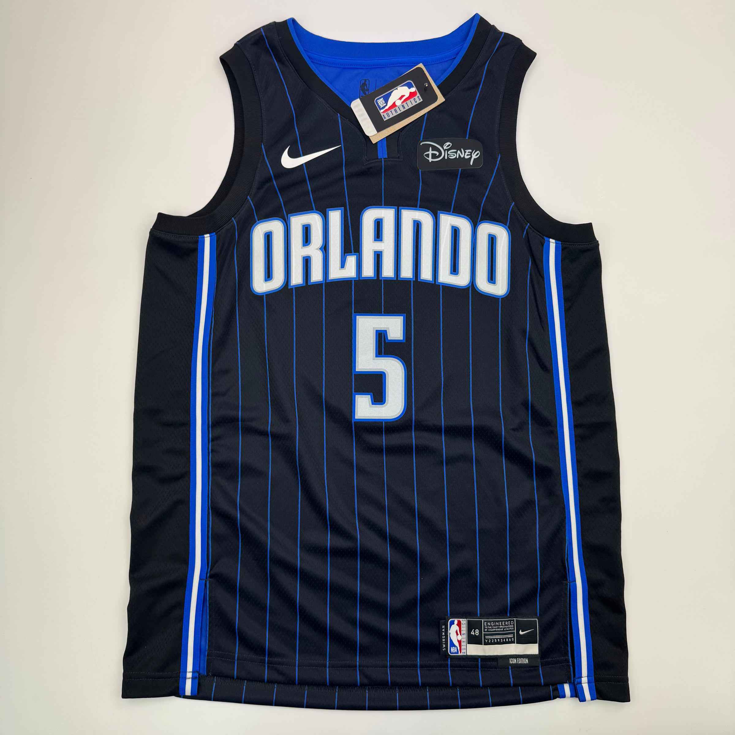 Autographed/Signed Paolo Banchero Orlando Black Magic Nike Jersey Fanatics COA