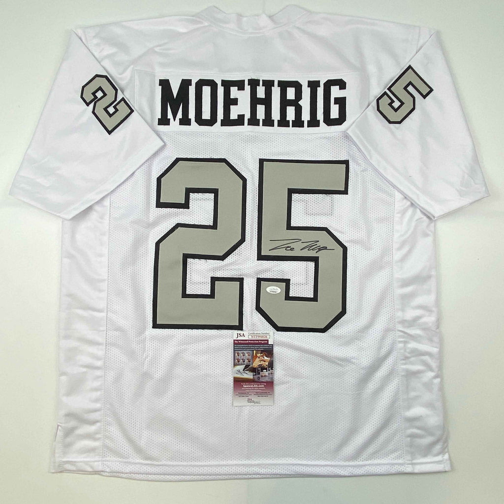 Autographed/Signed Trevon Moehrig Las Vegas Oakland White Color Rush Football Jersey JSA COA