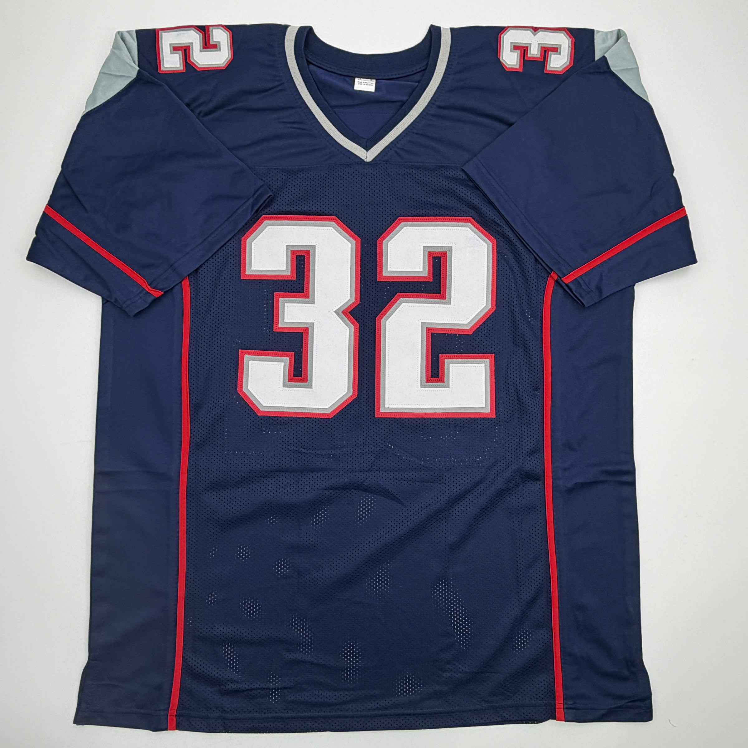 Autographed/Signed Antowain Smith 2x SB Champ New England Blue Football Jersey JSA COA