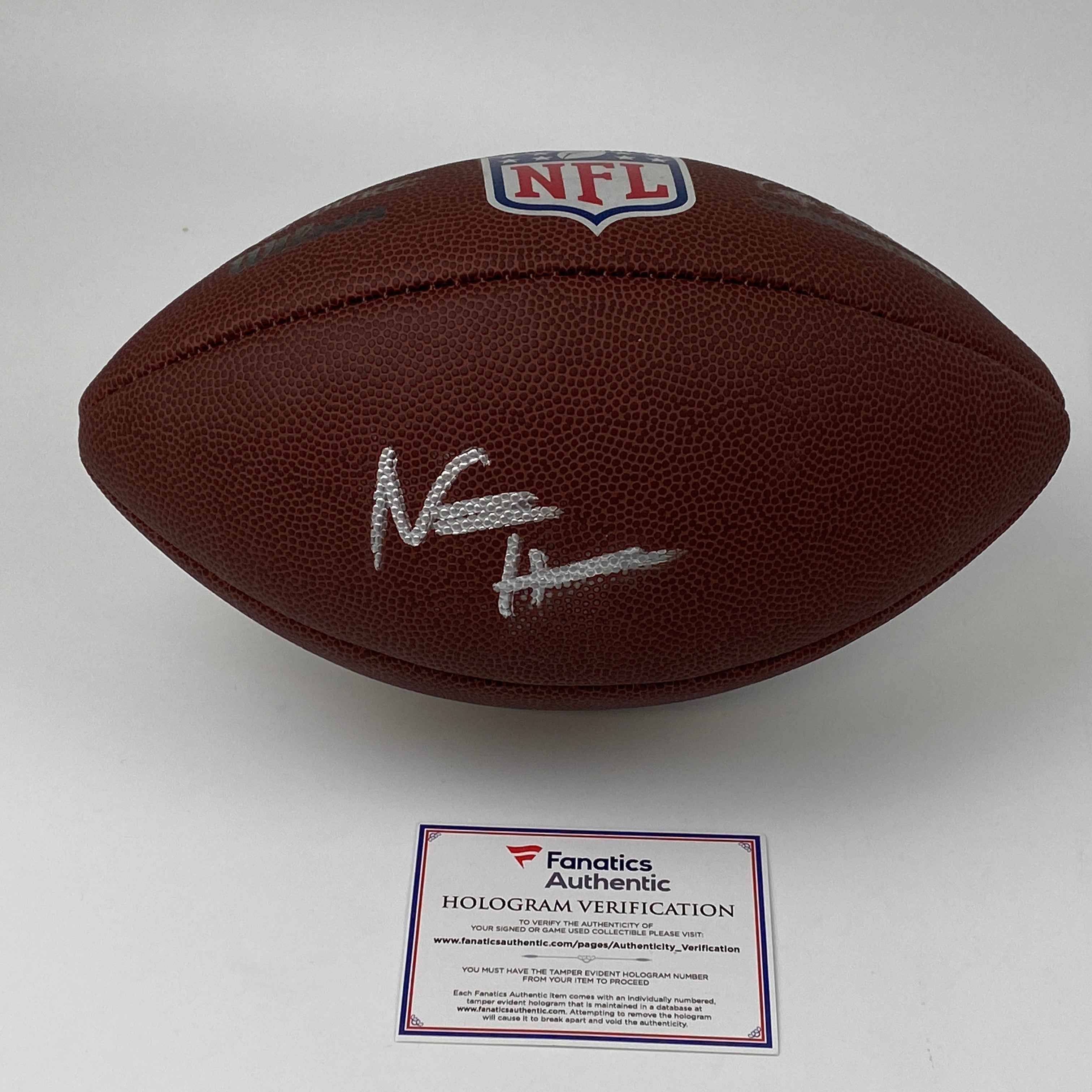 Autographed/Signed Najee Harris Pittsburgh Steelers Full Size F/S Brown Wilson Football Fanatics COA