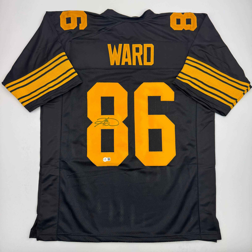 Autographed/Signed Hines Ward Pittsburgh Color Rush Football Jersey Beckett BAS COA