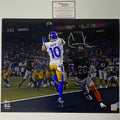 Autographed/Signed Cooper Kupp Super Bowl LVI Los Angeles Rams 16x20 Football Photo Fanatics COA