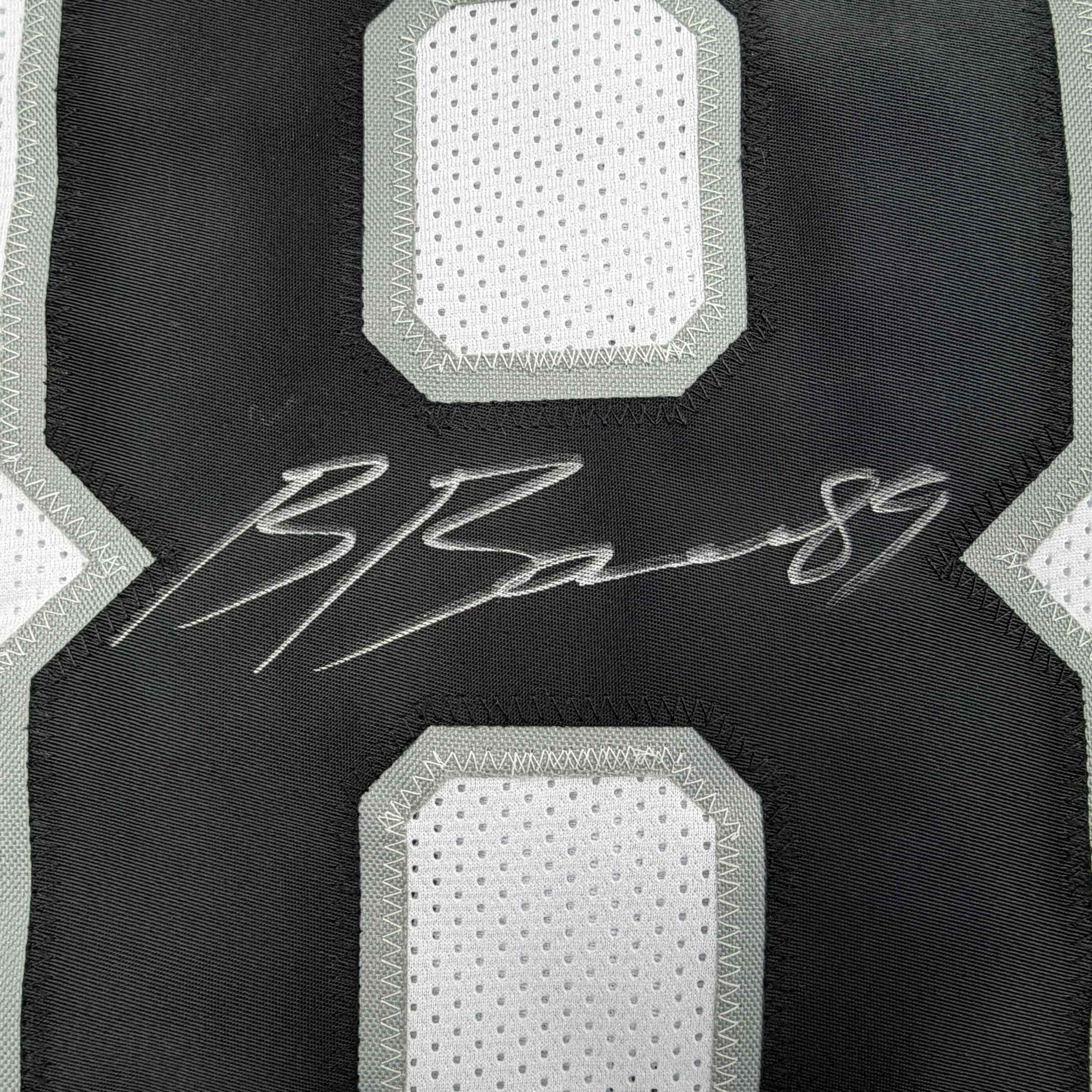 Autographed/Signed Brock Bowers Las Vegas Oakland White Football Jersey Beckett BAS COA