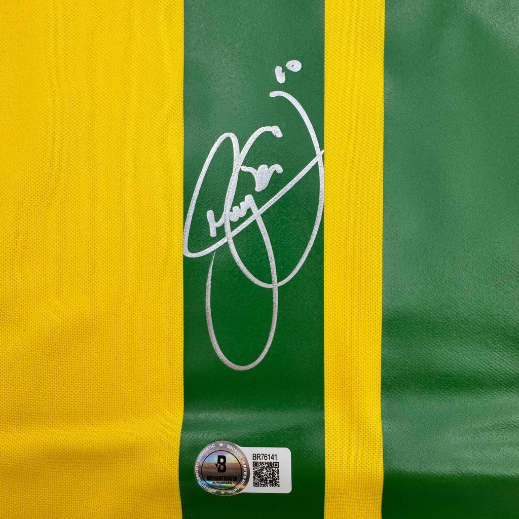 Autographed/Signed Neymar Jr. Brazil Soccer Futbol Jersey Beckett BAS COA