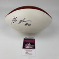 Autographed/Signed Chris Johnson Tennessee Titans Full Size FS F/S White Panel Wilson Football JSA COA