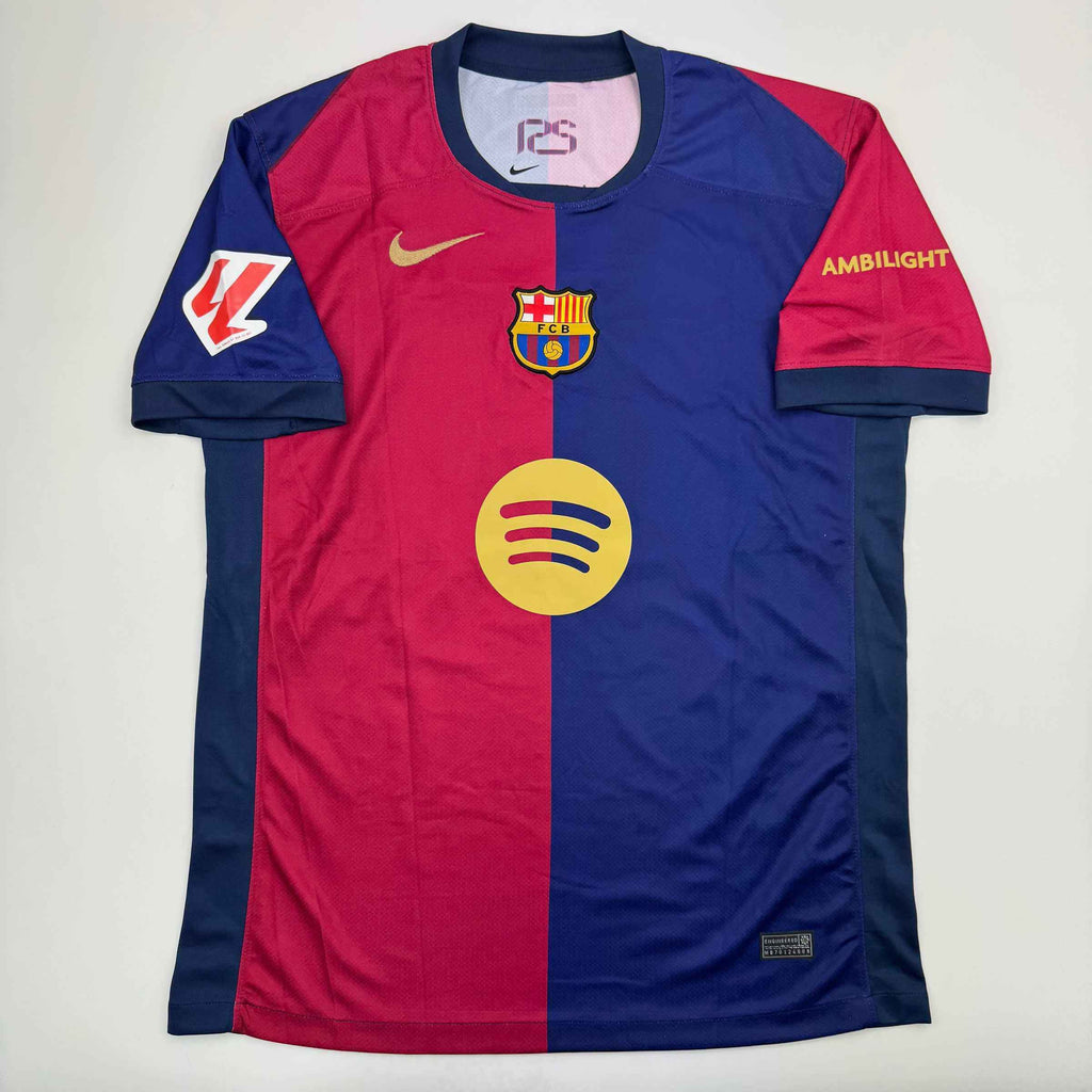 Autographed/Signed Lamine Yamal FC Barcelona Blue Soccer Jersey Beckett BAS COA