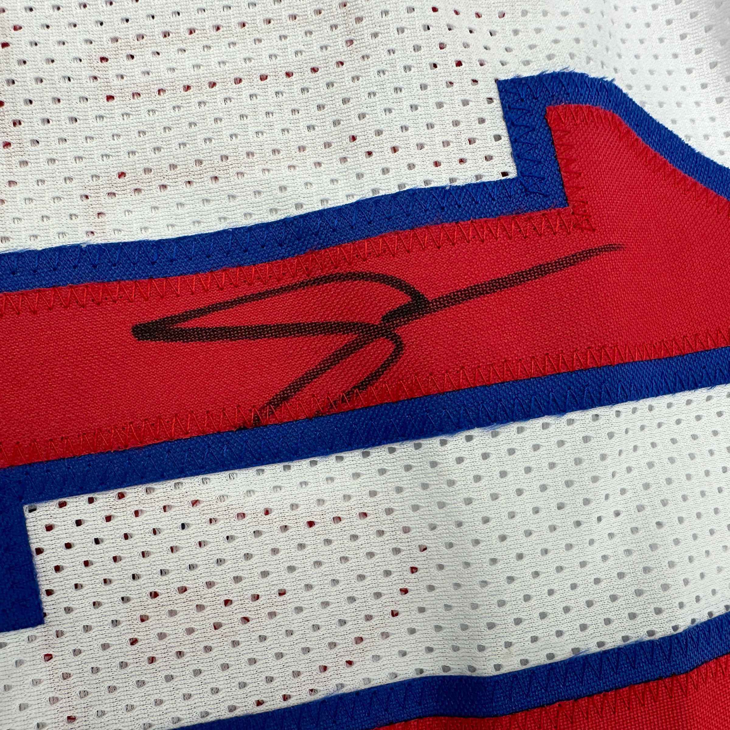 Framed Autographed/Signed DeMar DeRozan 35x39 Sacramento White Kansas City Retro Basketball Jersey Beckett BAS COA