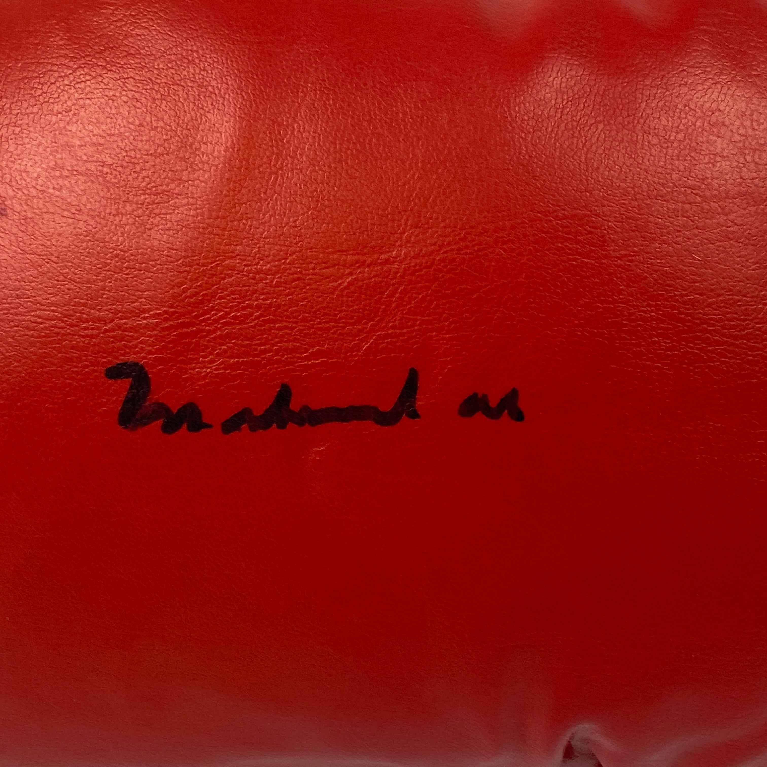 Autographed/Signed Muhammad Ali Red Everlast Boxing Glove JSA COA/LOA