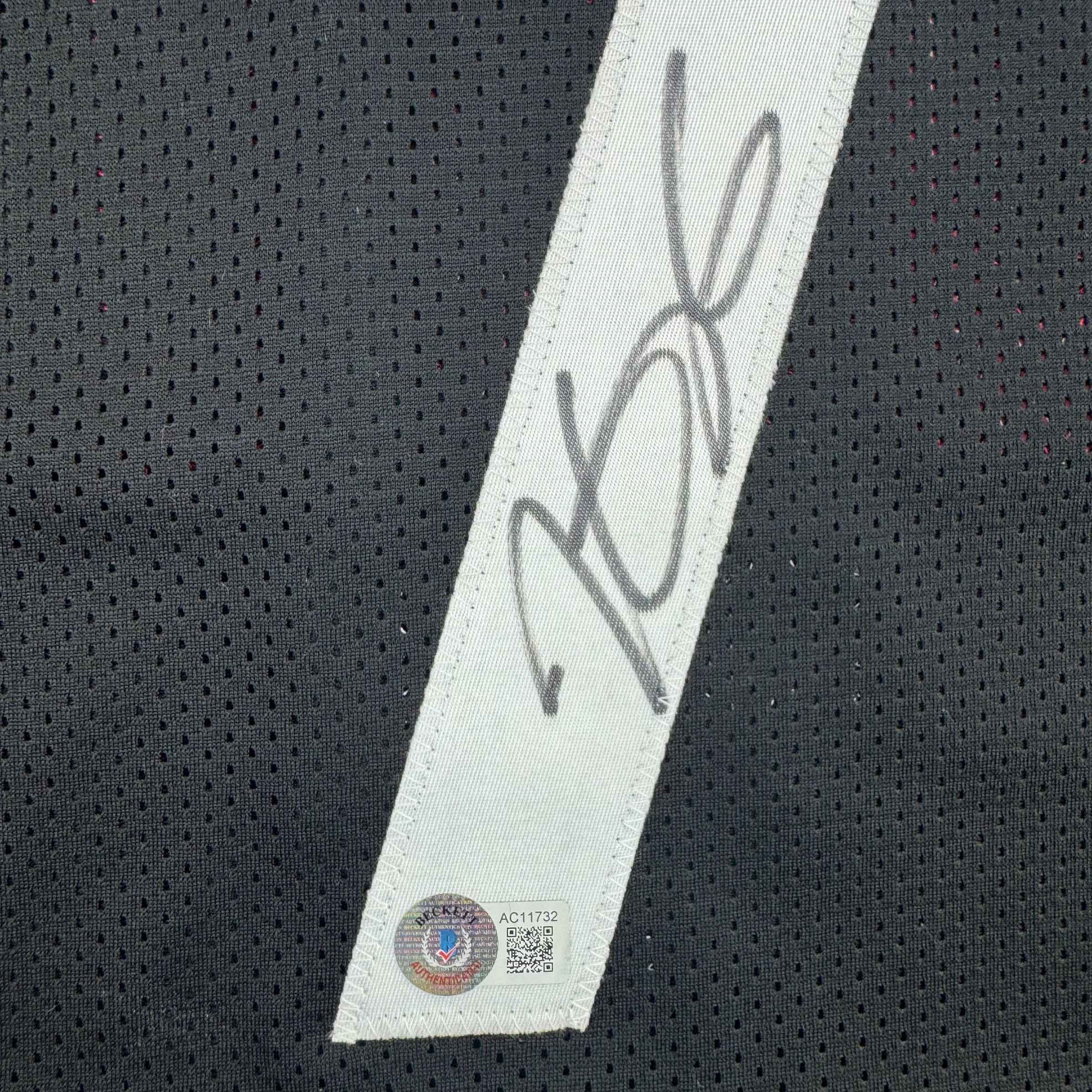 Autographed/Signed Kevin Durant Houston Black Basketball Jersey Beckett BAS COA