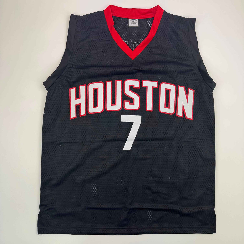 Autographed/Signed Kevin Durant Houston Black Basketball Jersey Beckett BAS COA