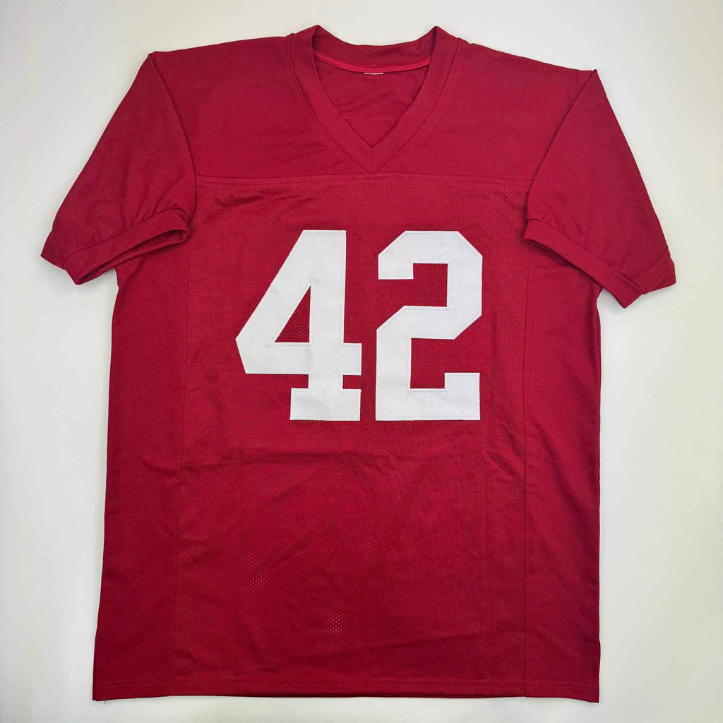 Autographed/Signed Eddie Lacy Alabama Red College Football Jersey PSA COA