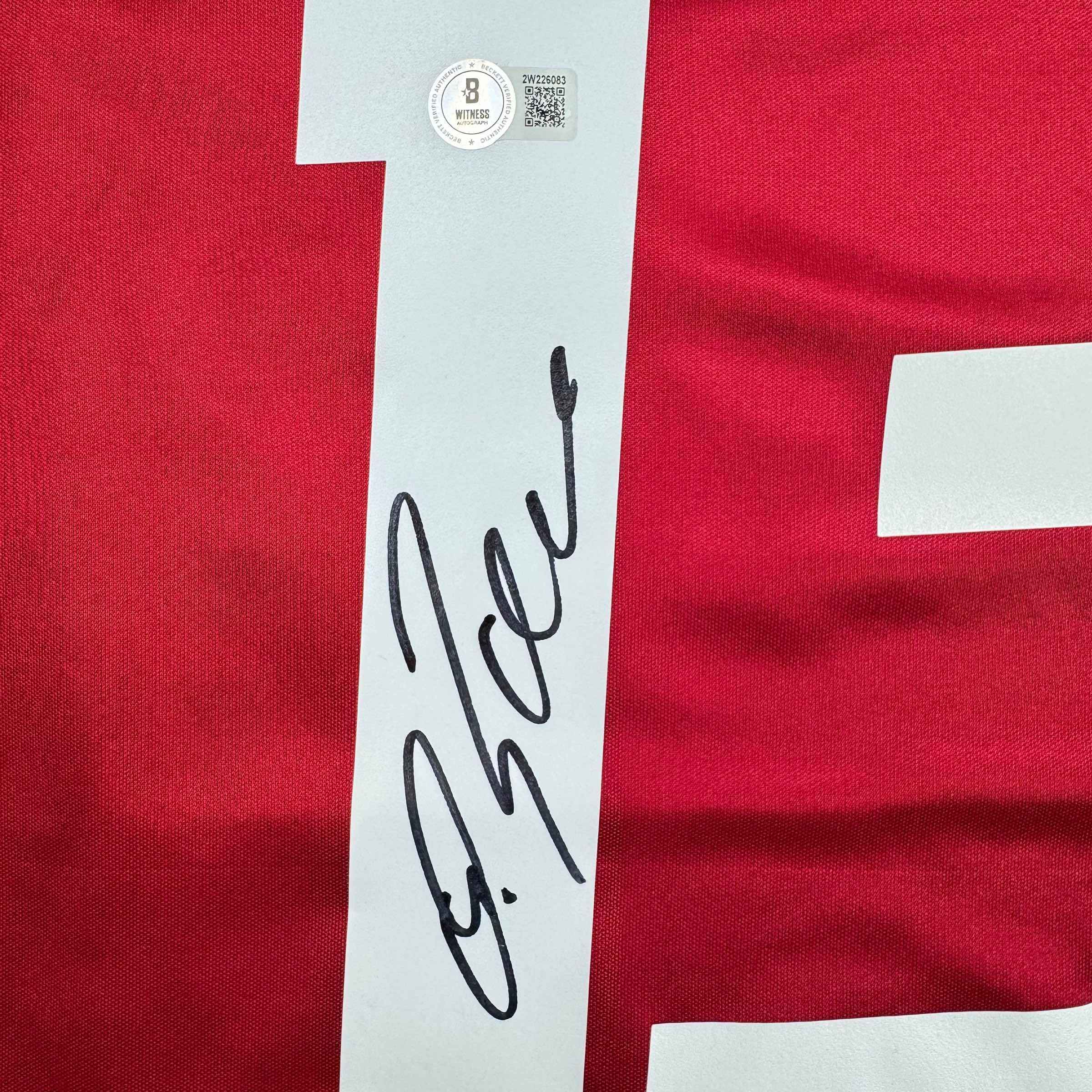 Autographed/Signed Michael Ballack FC Bayern Munich Red Soccer Futbol Jersey Beckett BAS COA