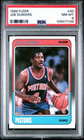 Graded 1988 Fleer Joe Dumars #40 Basketball Card PSA 8 NM-MT