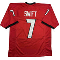 Autographed/Signed D'Andre Swift Georgia Red College Football Jersey Beckett BAS COA