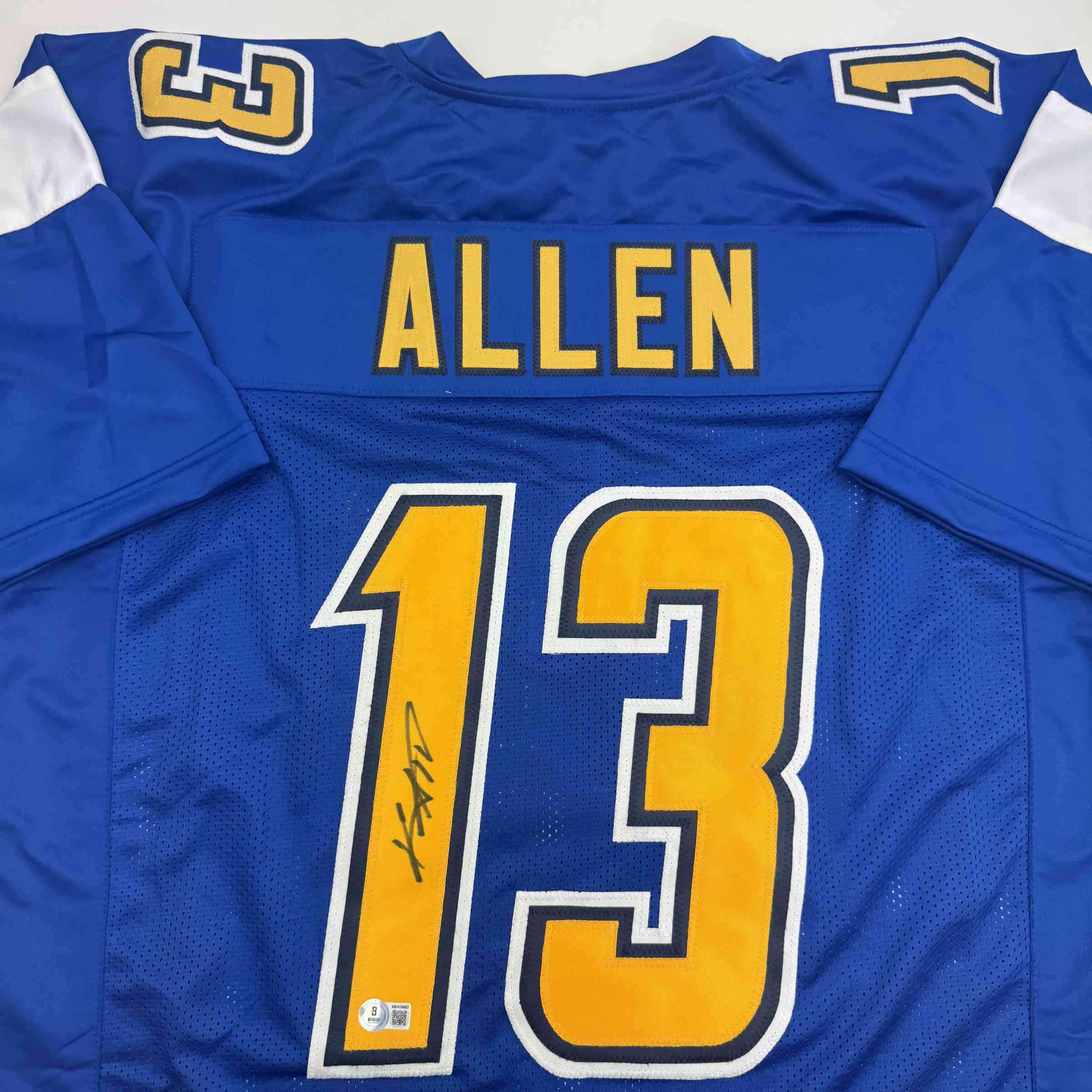 Autographed/Signed Keenan Allen Los Angeles LA Color Rush Blue Football Jersey Beckett BAS COA