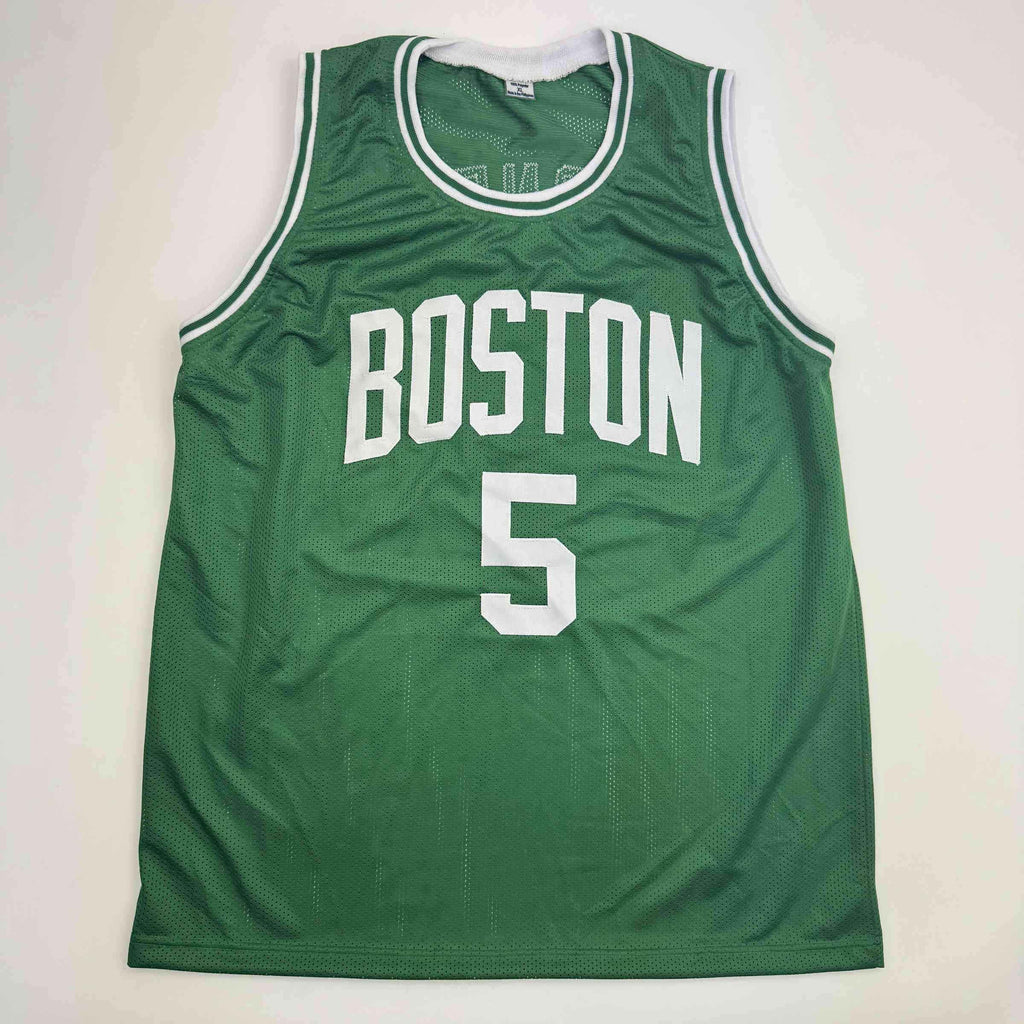 Autographed/Signed Kevin Garnett Boston Green Basketball Jersey Beckett BAS COA