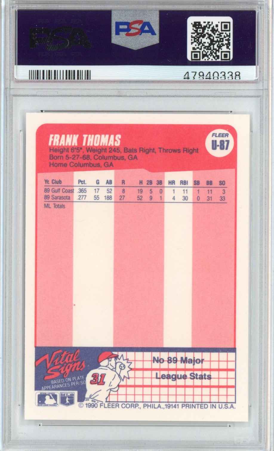 Graded 1990 Fleer Update Frank Thomas #U-87 Rookie RC Baseball Card PSA 10 Gem Mint