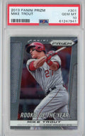 Graded 2013 Panini Prizm Mike Trout #301 Rookie of the Year RC Baseball Card PSA 10 Gem Mint