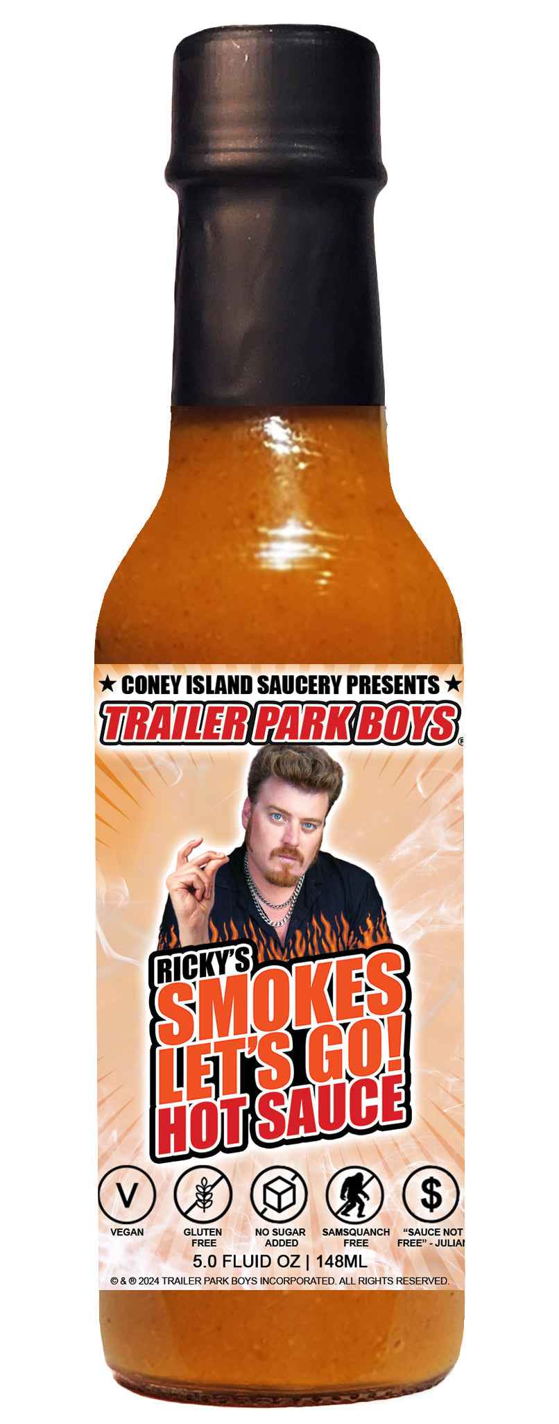 Trailer Park Boys Ricky’s Smokes Let’s Go Hot Sauce – Smoked Scotch Bonnet 5oz