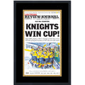 Framed Las Vegas Review-Journal Golden Knights 2023 Stanley Cup Champions 14x24 Hockey Newspaper Cover Photo Professionally Matted V1