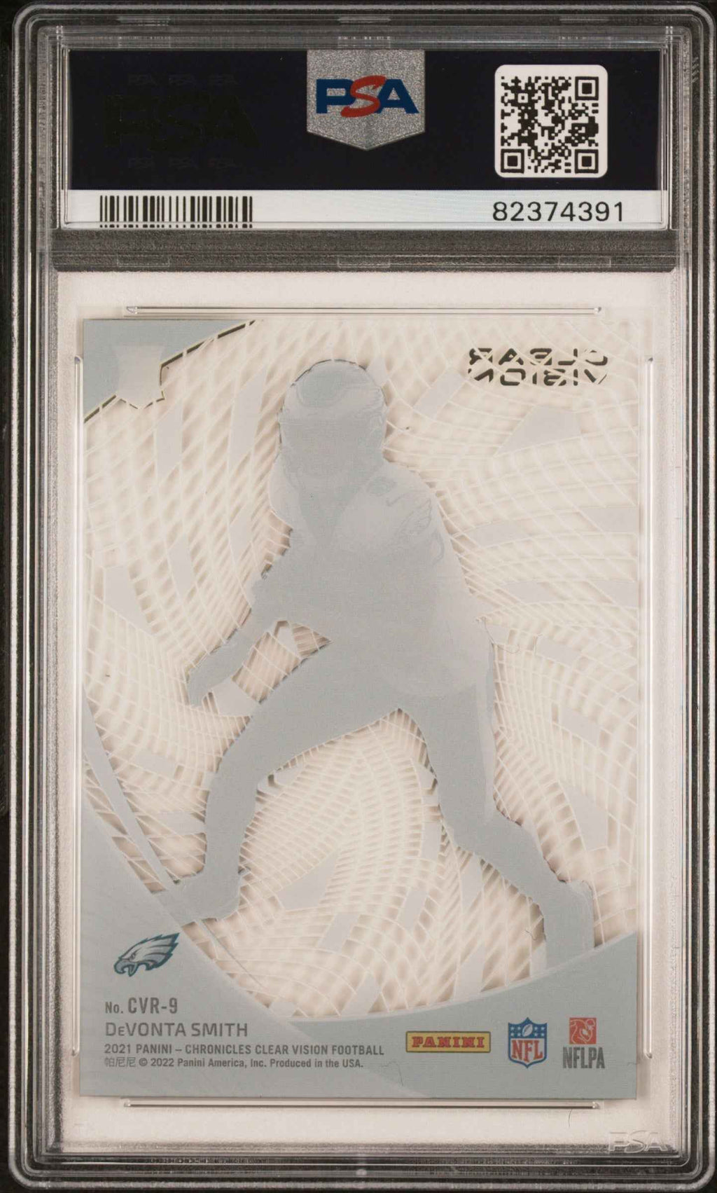 Graded 2021 Panini Chronicles DeVonta Smith #CVR9 Clear Vision Rookies Rookie RC Football Card PSA 10 Gem Mint