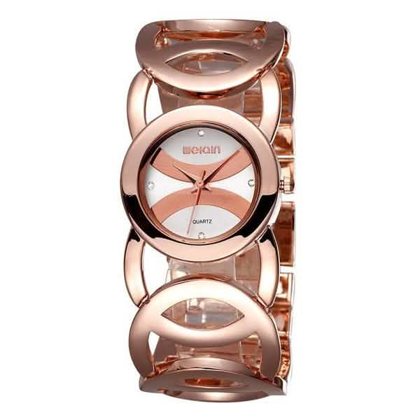 Alloy Band Rhinestone Women Watch Japan Quartz Movement