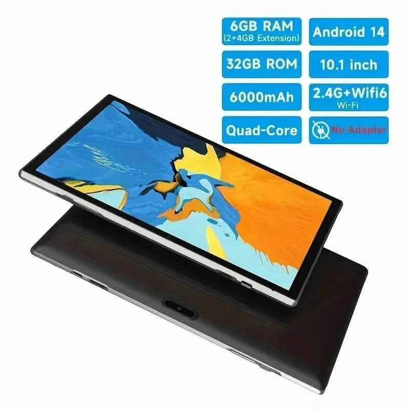 Android 14 10-Inch Tablet 2GB+4GB RAM + 32GB ROM + 1TB Expanded