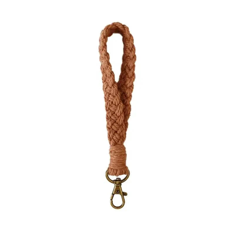 Boho Handmade Wristlet Bracelet Keyring