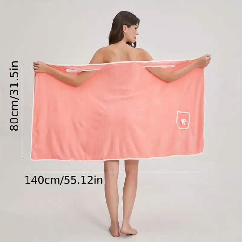 Bowknot Wearable Bath Towel for Adults